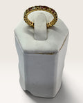 Gold Vermeil Over Sterling Silver Multi-Tourmaline Gemstone Ring