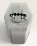 Sterling Silver Black Spinel & Zircon Gemstone Ring