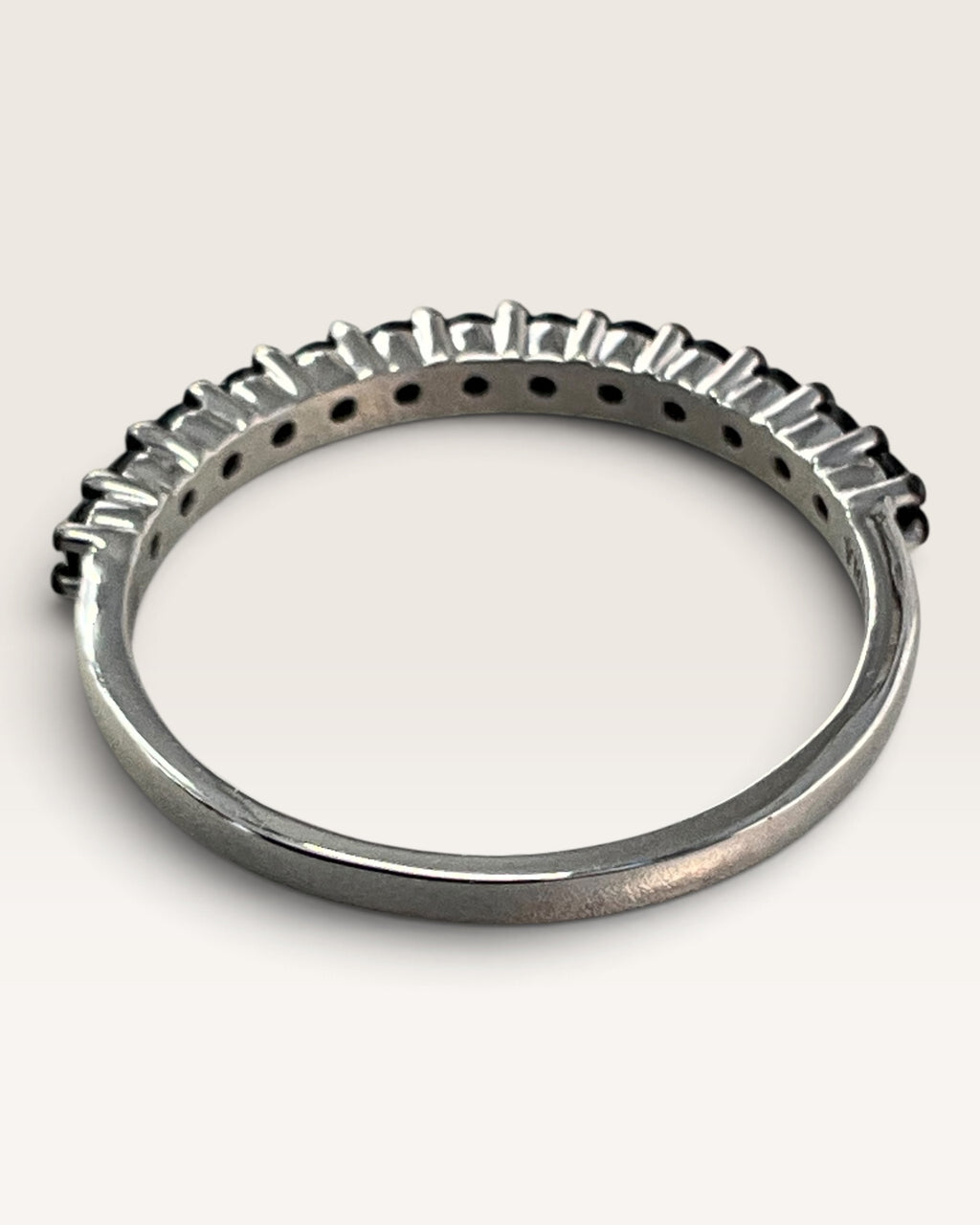 Sterling Silver Black Spinel Gemstone Ring