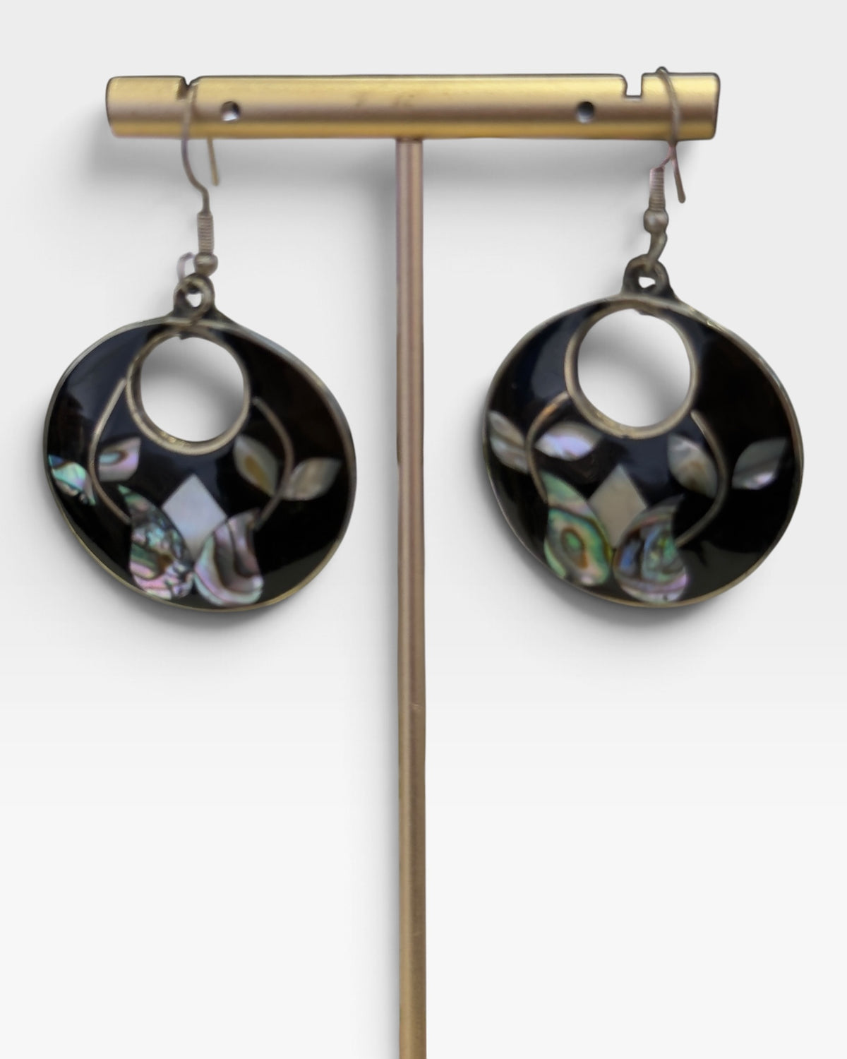 Alpaca Mexico Cloisonné Dangle Earrings - Pre_Loved