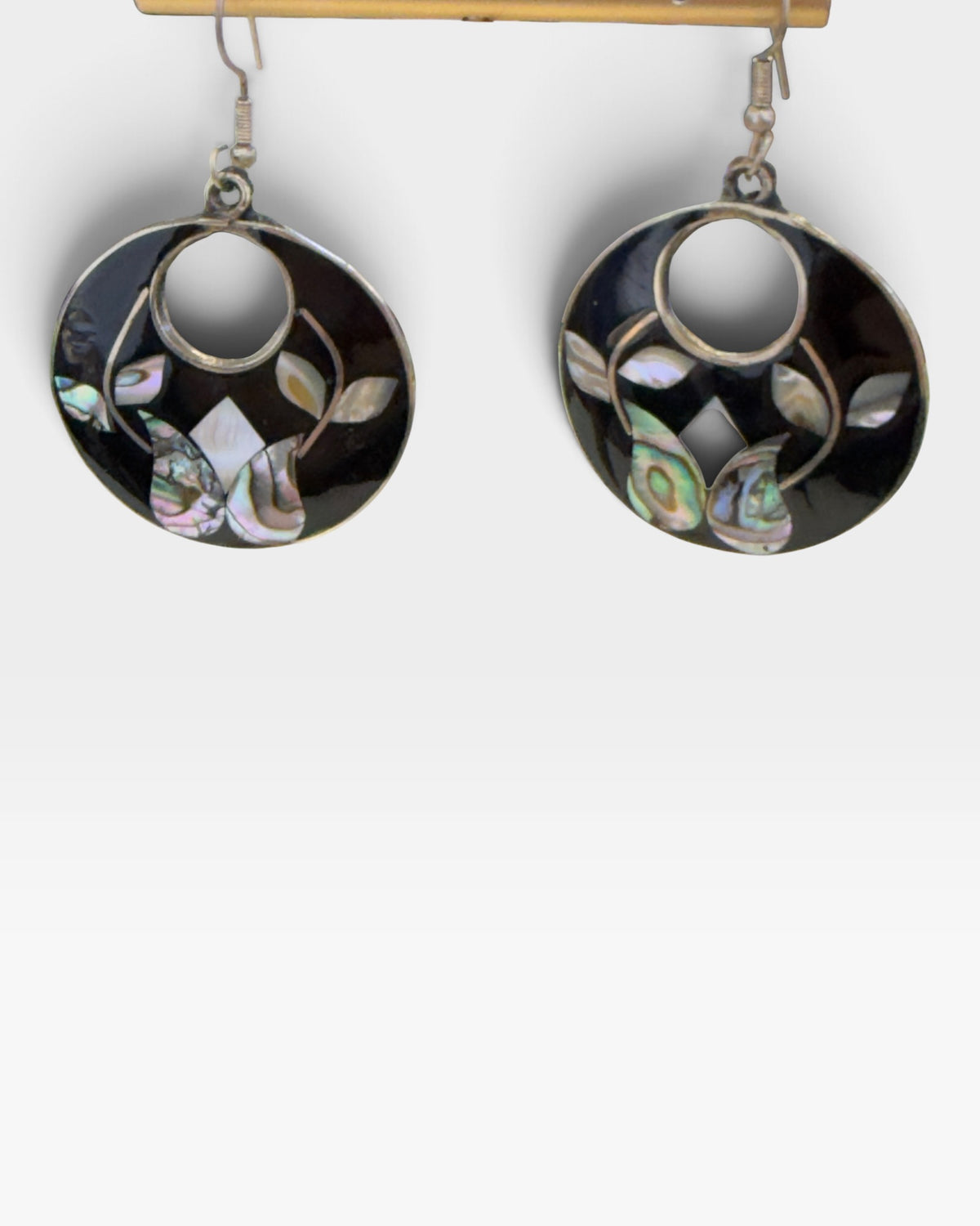 Alpaca Mexico Cloisonné Dangle Earrings - Pre_Loved