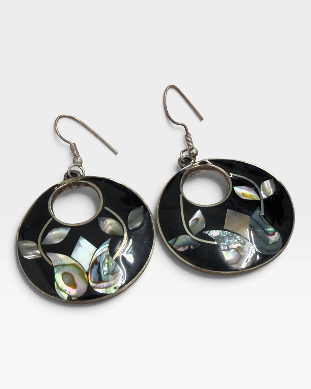 Alpaca Mexico Cloisonné Dangle Earrings - Pre_Loved