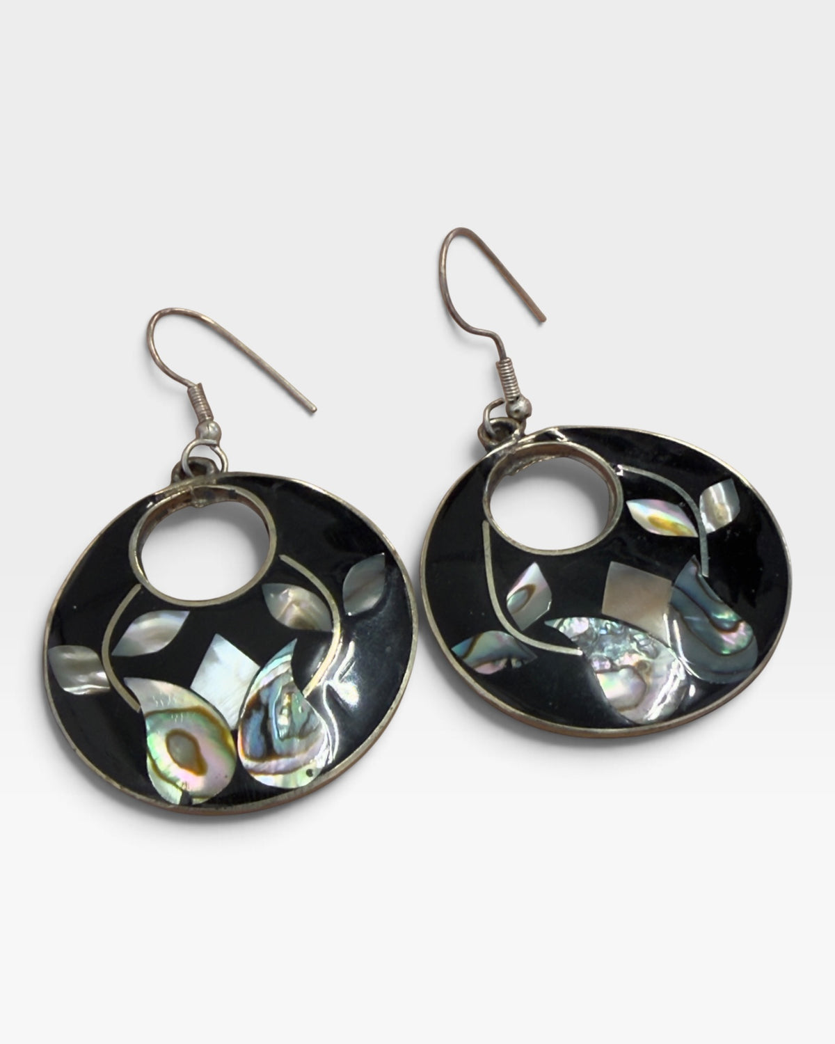 Alpaca Mexico Cloisonné Dangle Earrings - Pre_Loved