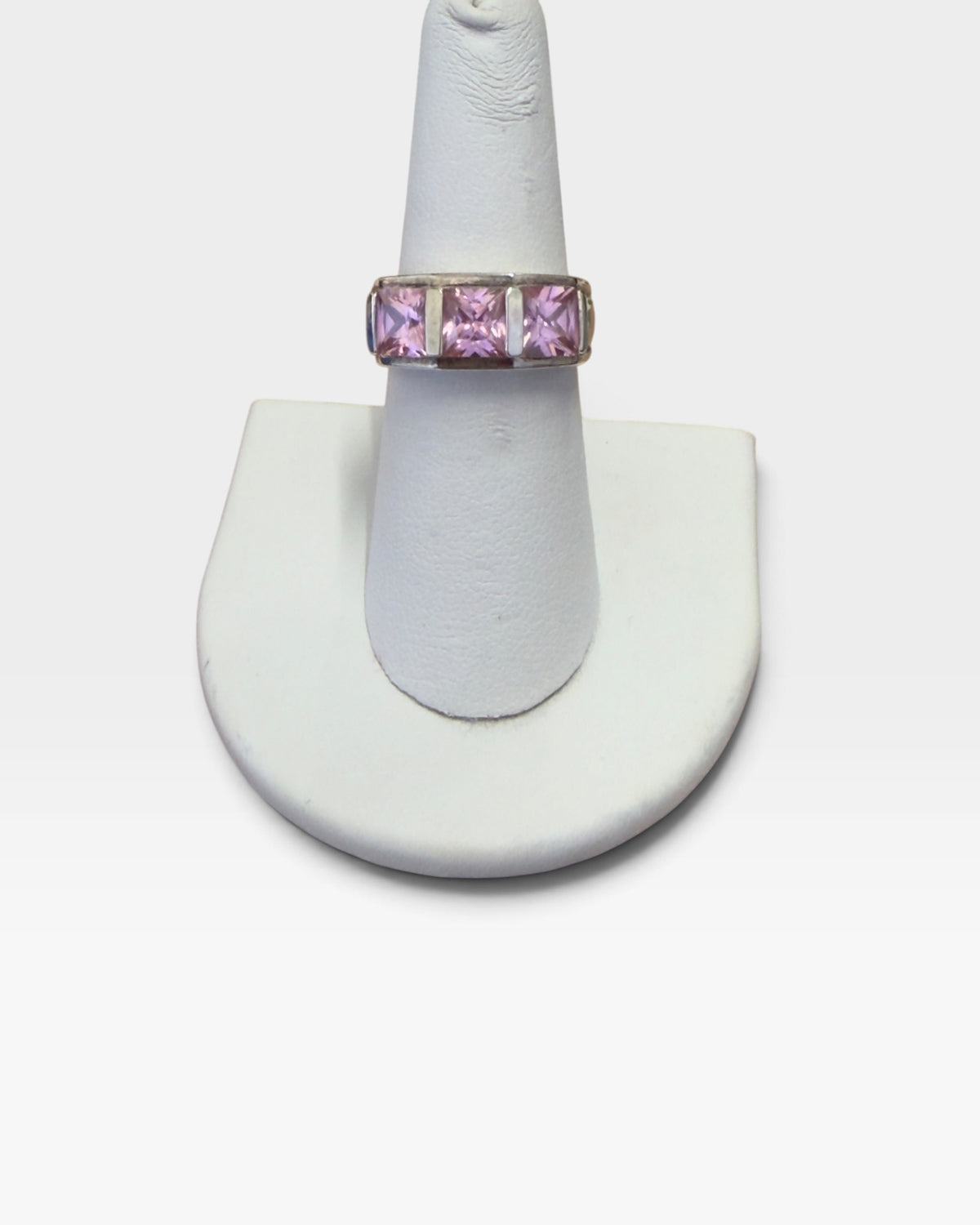 Sterling Silver Elle Pink Cubic Zirconia with Hidden Ruby CZ - Pre -Loved