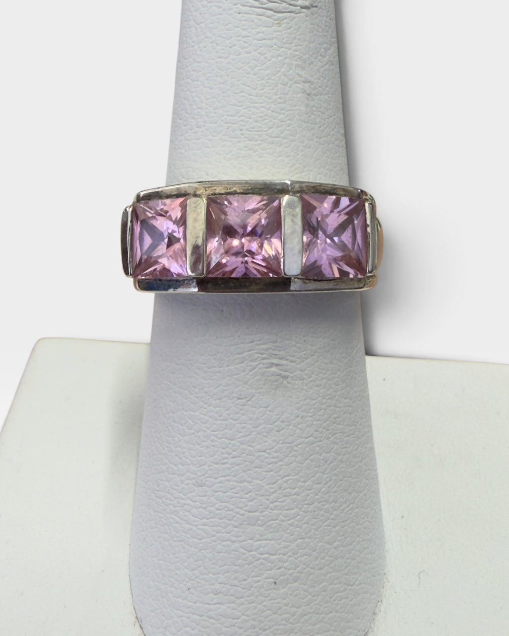 Sterling Silver Elle Pink Cubic Zirconia with Hidden Ruby CZ - Pre -Loved