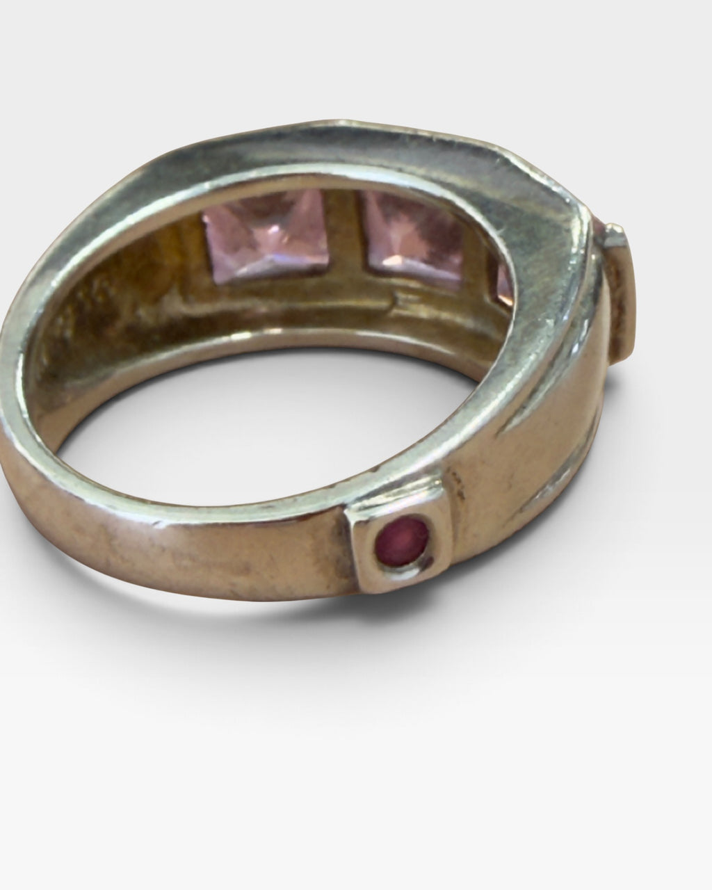 Sterling Silver Elle Pink Cubic Zirconia with Hidden Ruby CZ - Pre -Loved