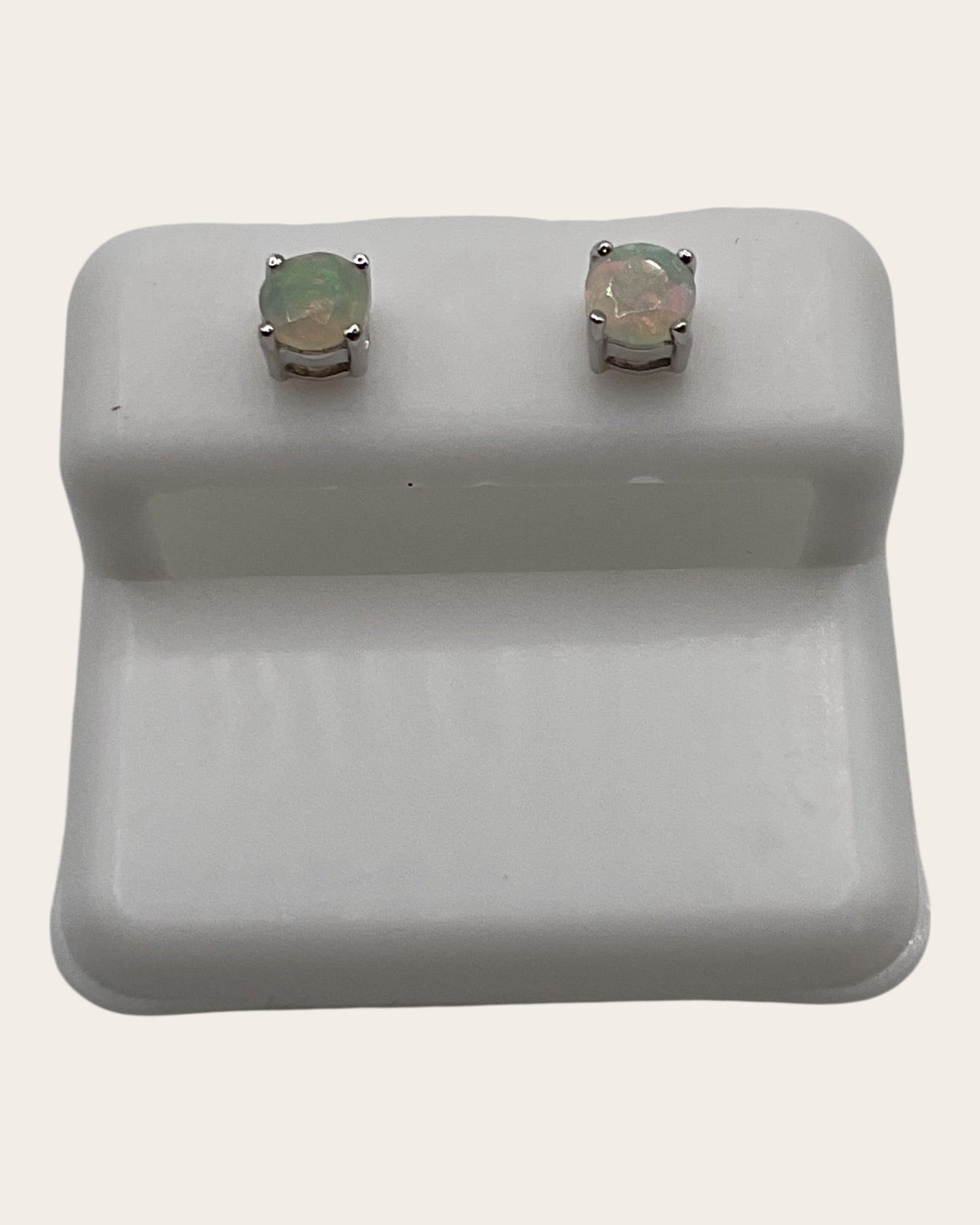 Bling Collection - Opal Stud Designer Earrings (Sterling)