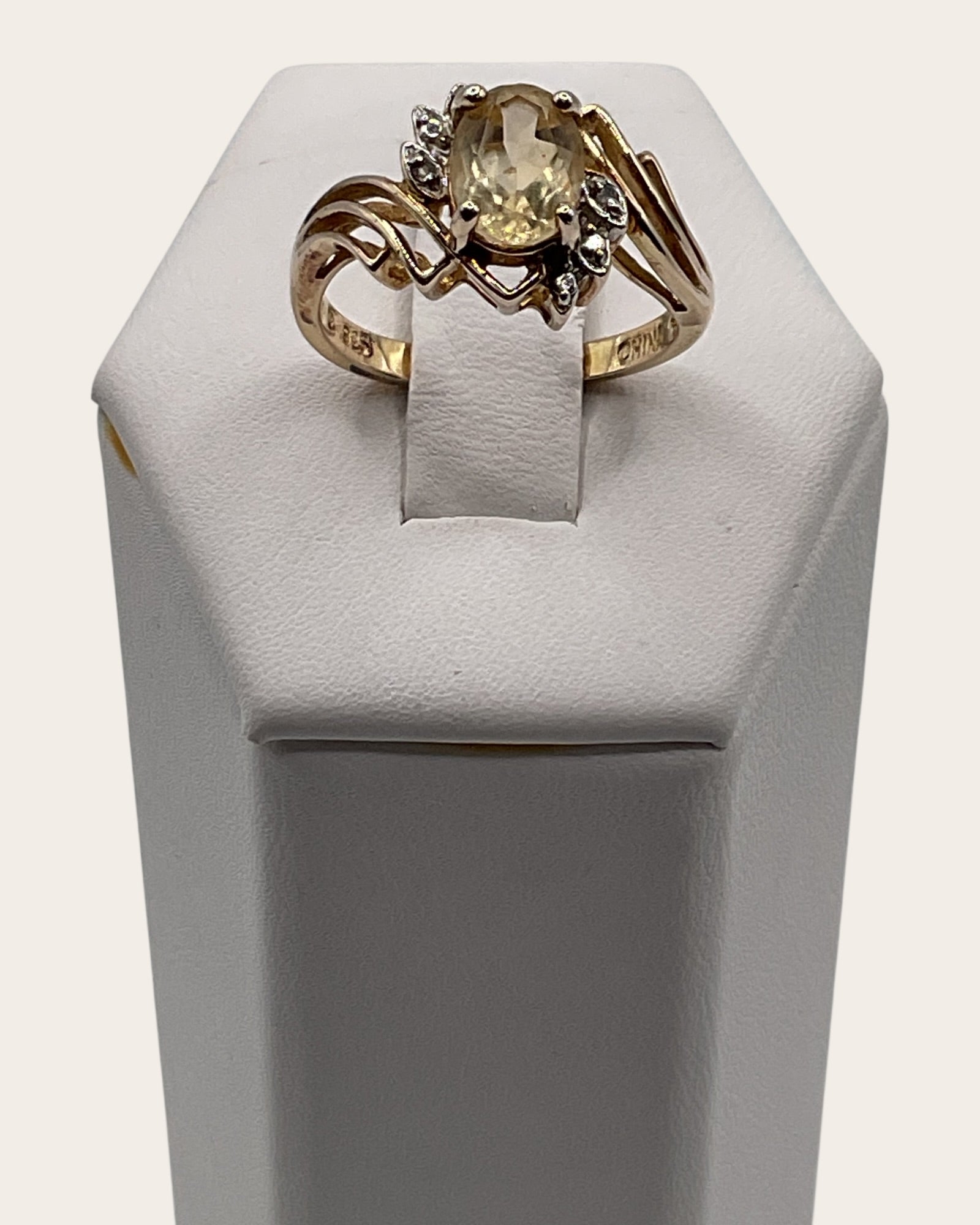 Bling Collection - Citrine Gemstone Ring (Sterling)