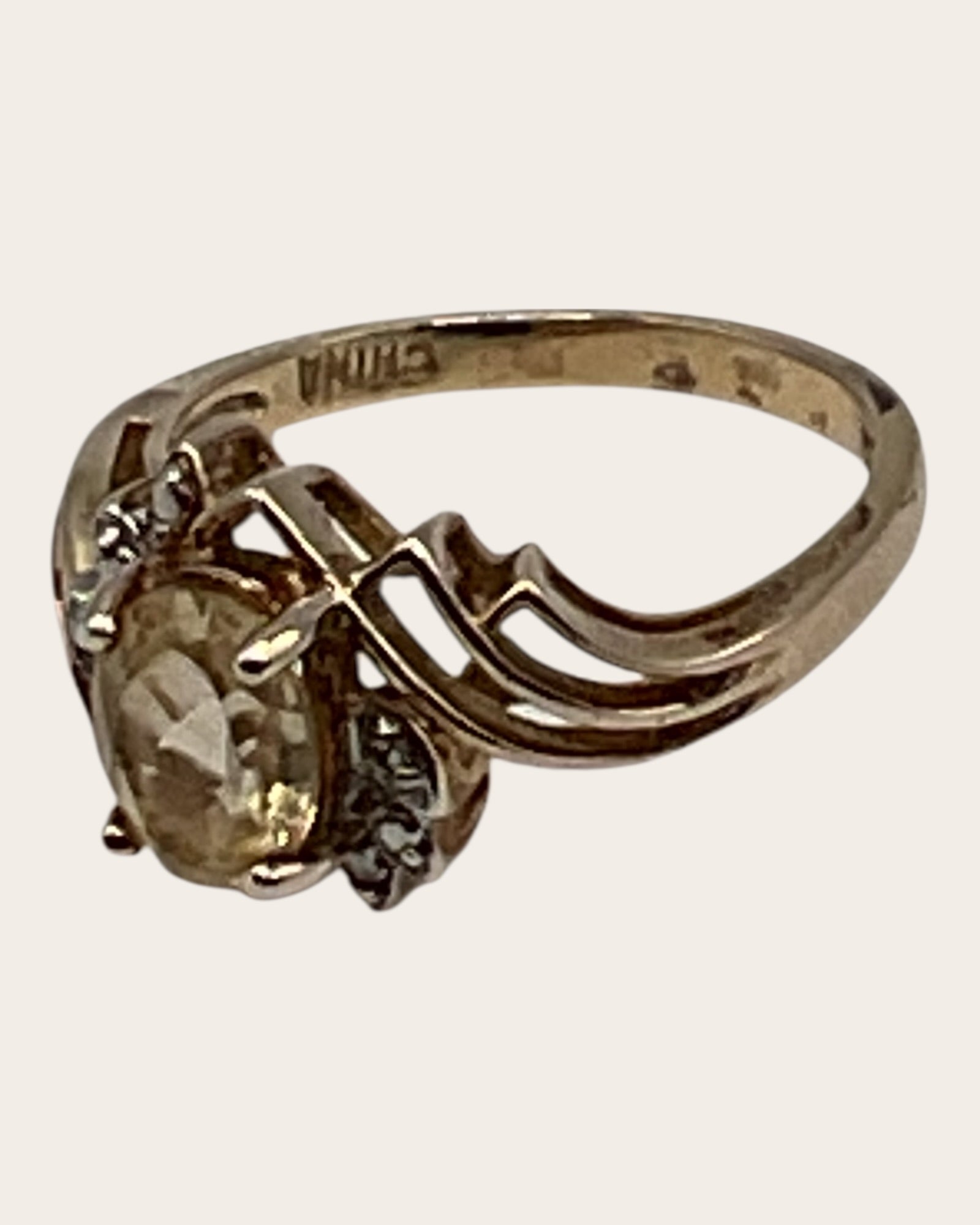 Bling Collection - Citrine Gemstone Ring (Sterling)