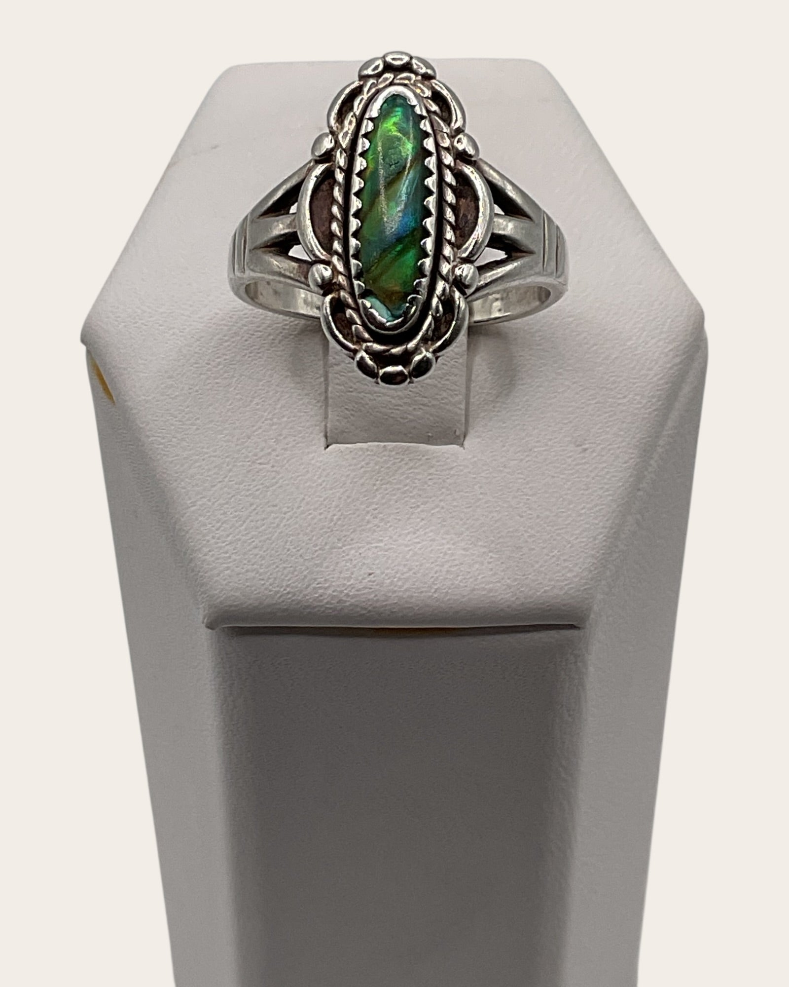 Bling Collection - Abalone Gemstone Ring (Sterling)