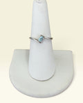 Sterling Silver Blue Topaz Gemstone Ring - Pre-Loved