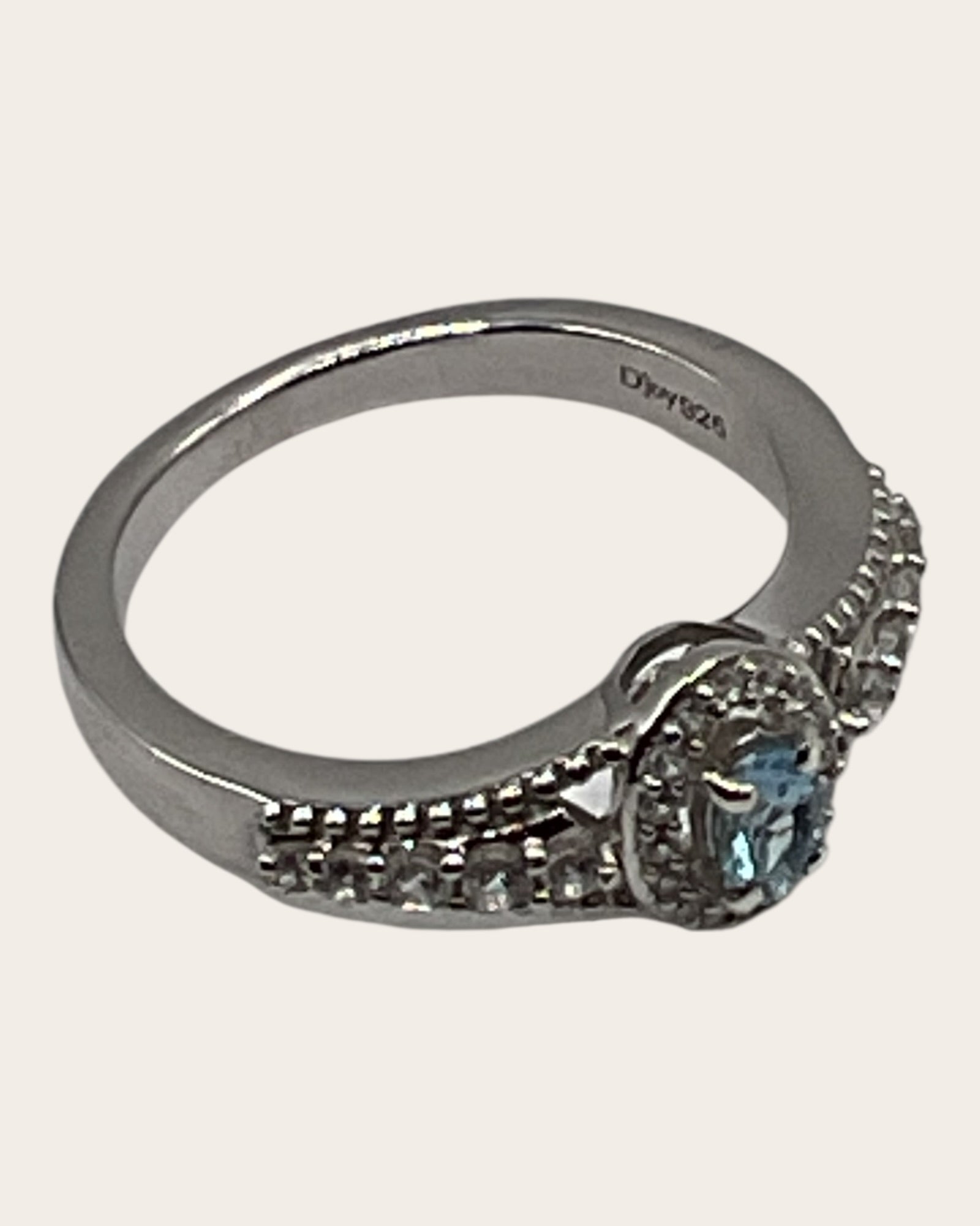 Bling Collection - Aquamarine Gemstone Ring (Sterling)