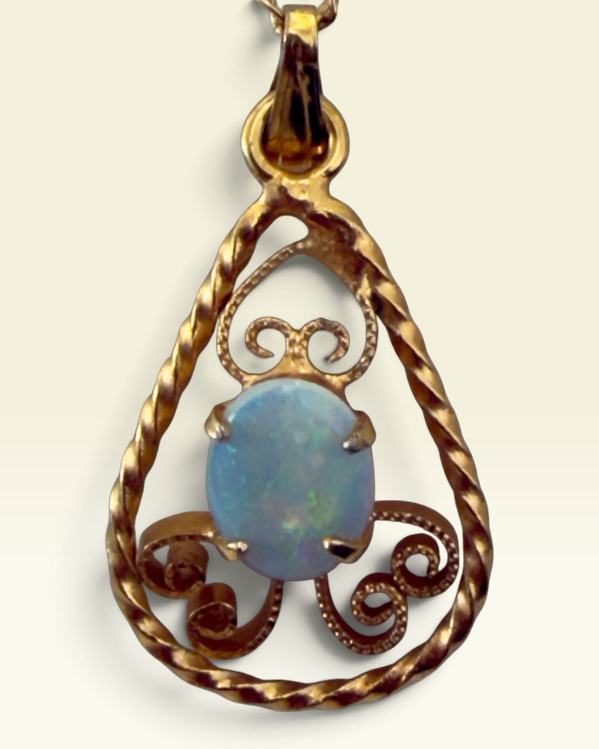 Gold Filled Opal pendant Necklace on 18” Chain - Pre-Loved