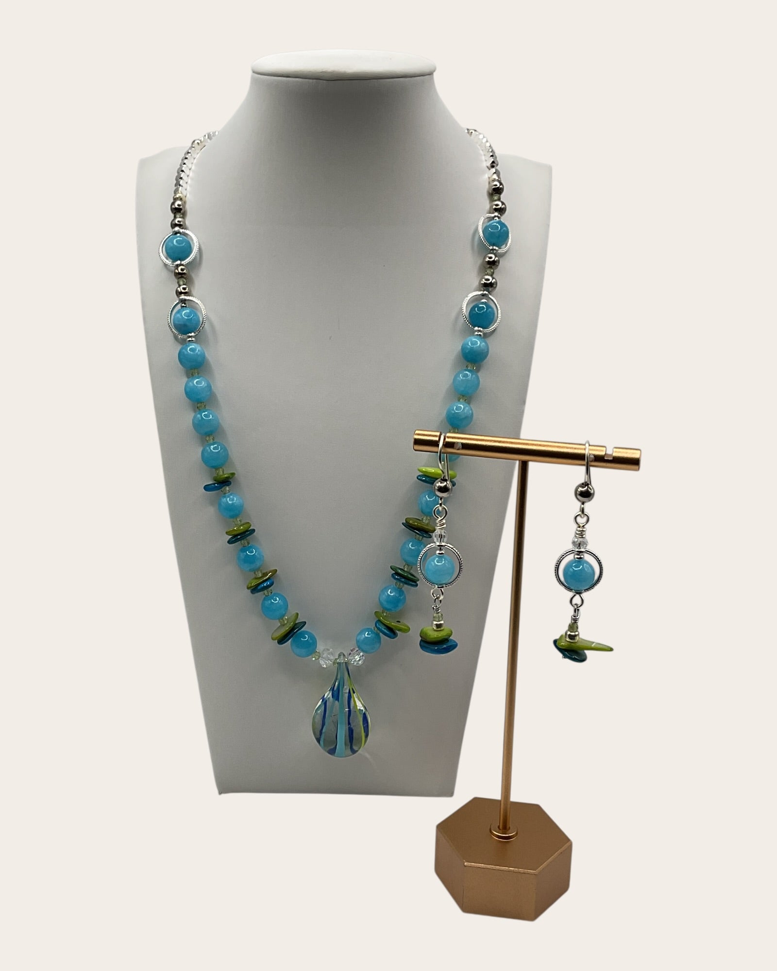 2-Piece Malaysian JadeJewelry Set