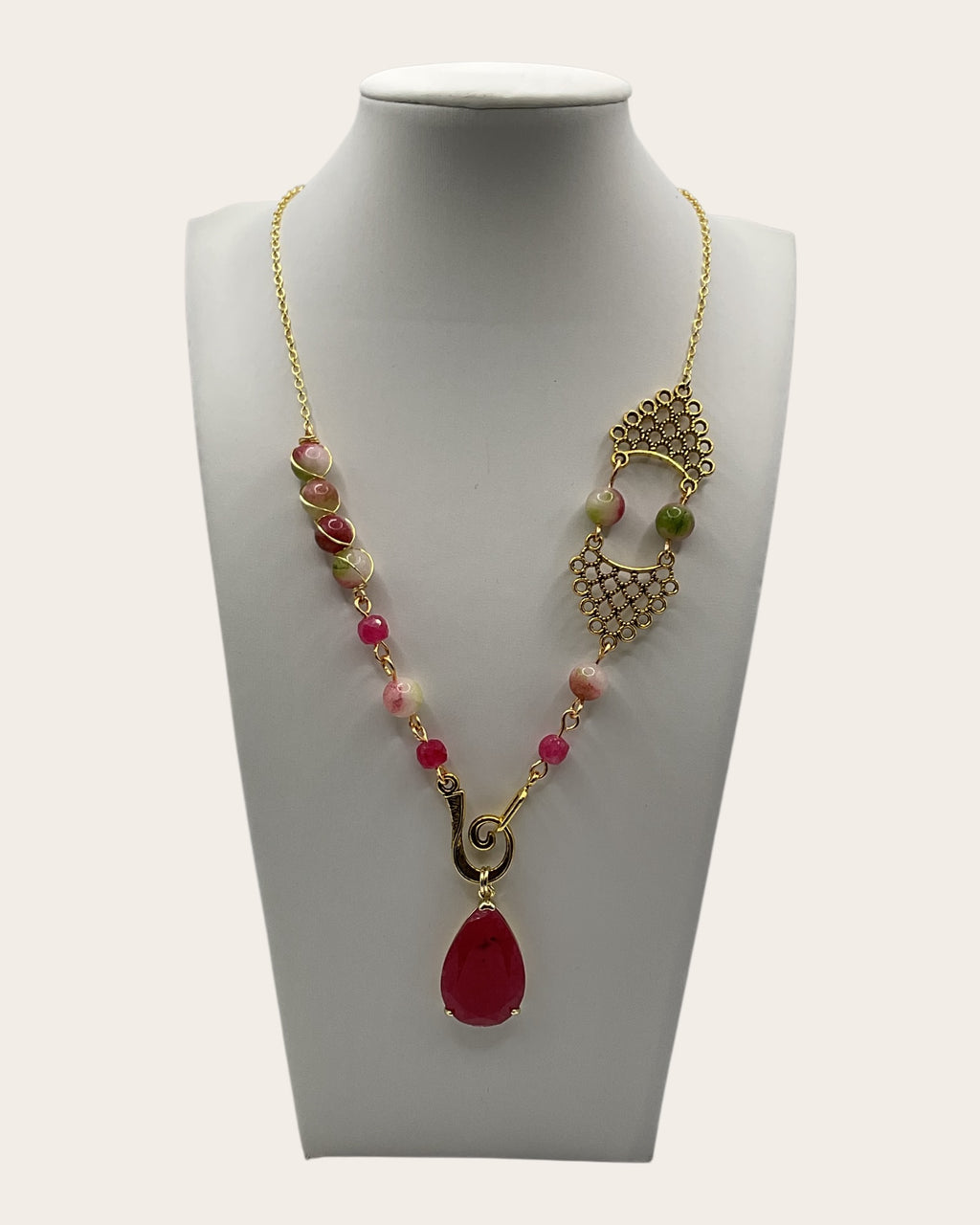 2-Piece Watermelon Tourmaline Jewelry Set