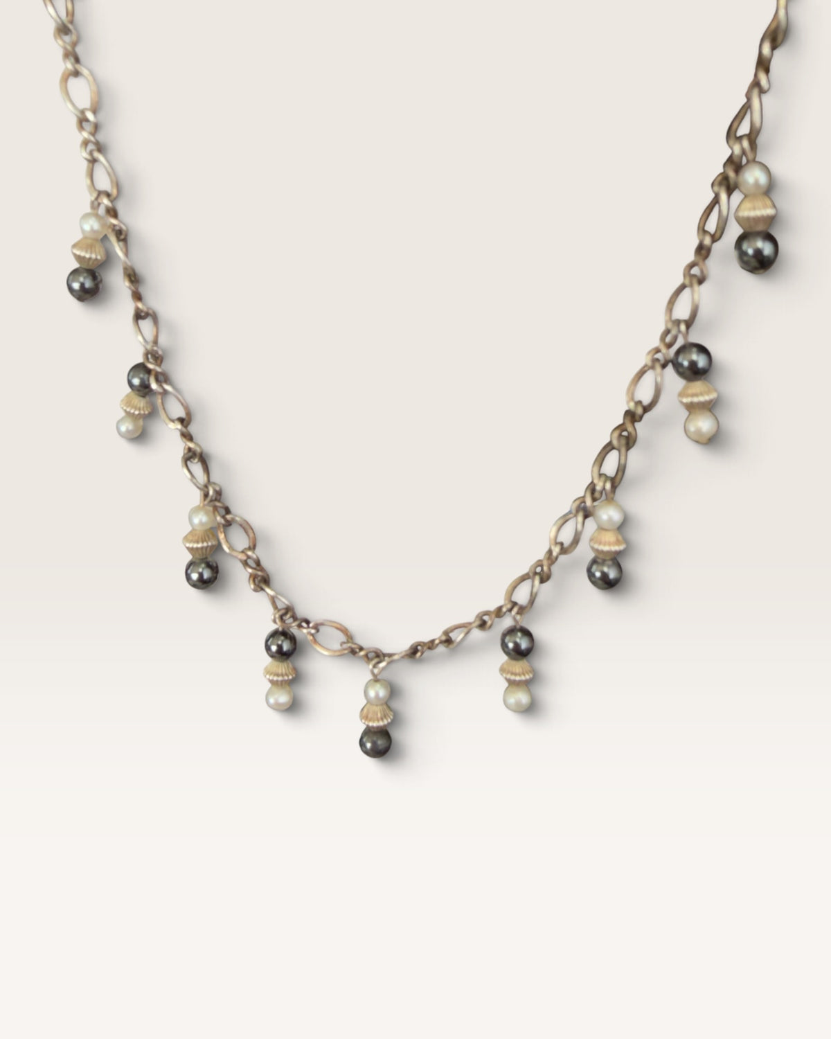 Vintage Sterling Silver 16” Pearl Dangle Necklace - Pre-Loved