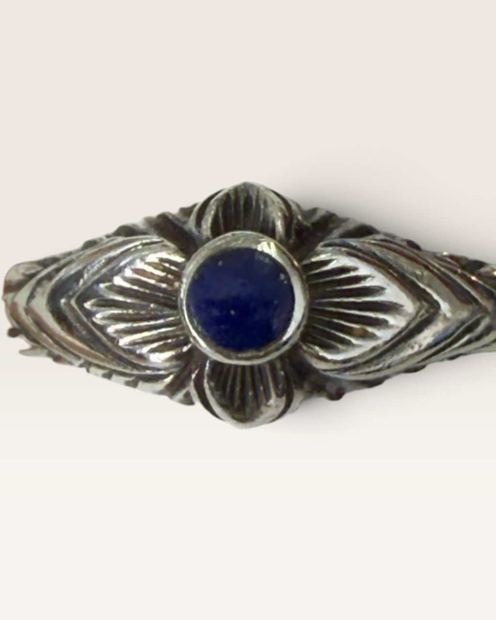 Sterling Silver Lapis Lazuli Gemstone Ring - Pre-Loved