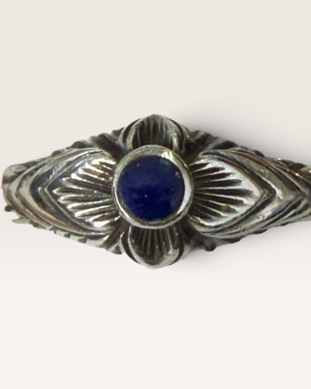 Sterling Silver Lapis Lazuli Gemstone Ring - Pre-Loved