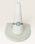 Sterling Silver Natural Larimar Gemstone Ring