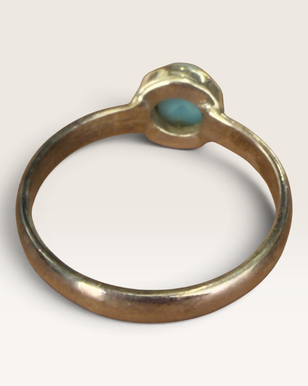 Sterling Silver Natural Larimar Gemstone Ring