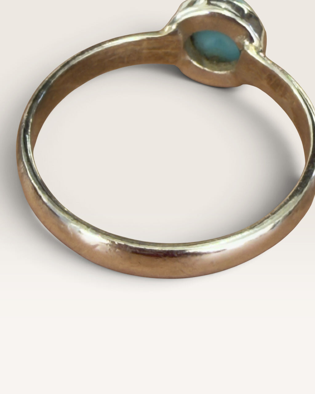 Sterling Silver Natural Larimar Gemstone Ring