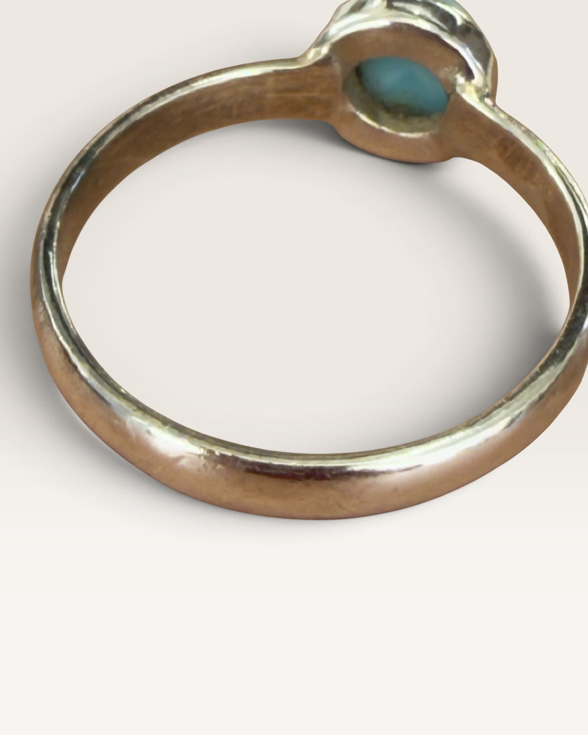 Sterling Silver Natural Larimar Gemstone Ring
