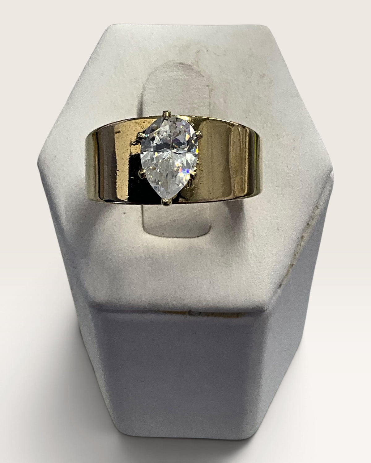 Joseph Esposito (ESPO) Marquis Cut Cubic Zirconia 14K GE Ring - Pre-Loved