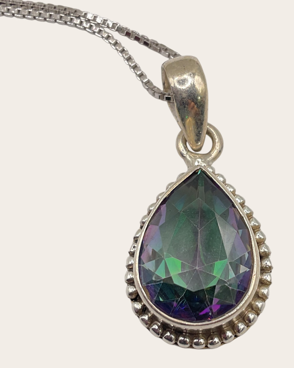 Bling Collection - Dainty Mystic Topaz Necklace (Sterling)