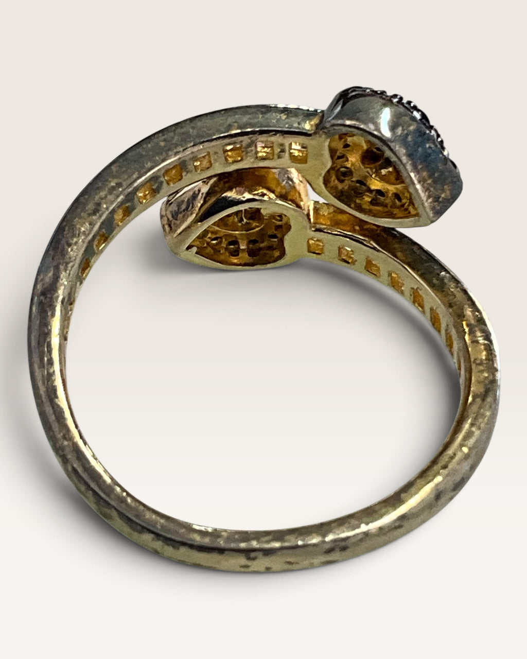 Gold Vermeil Over Sterling Silver Bypass Ring - Pre-Loved