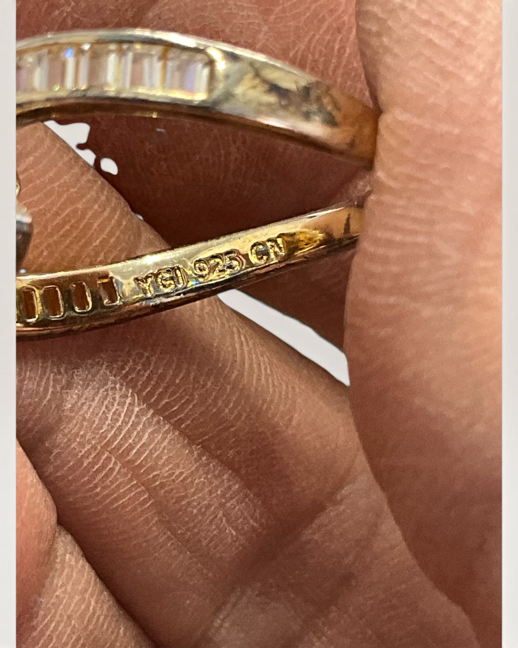 Gold Vermeil Over Sterling Silver Bypass Ring - Pre-Loved