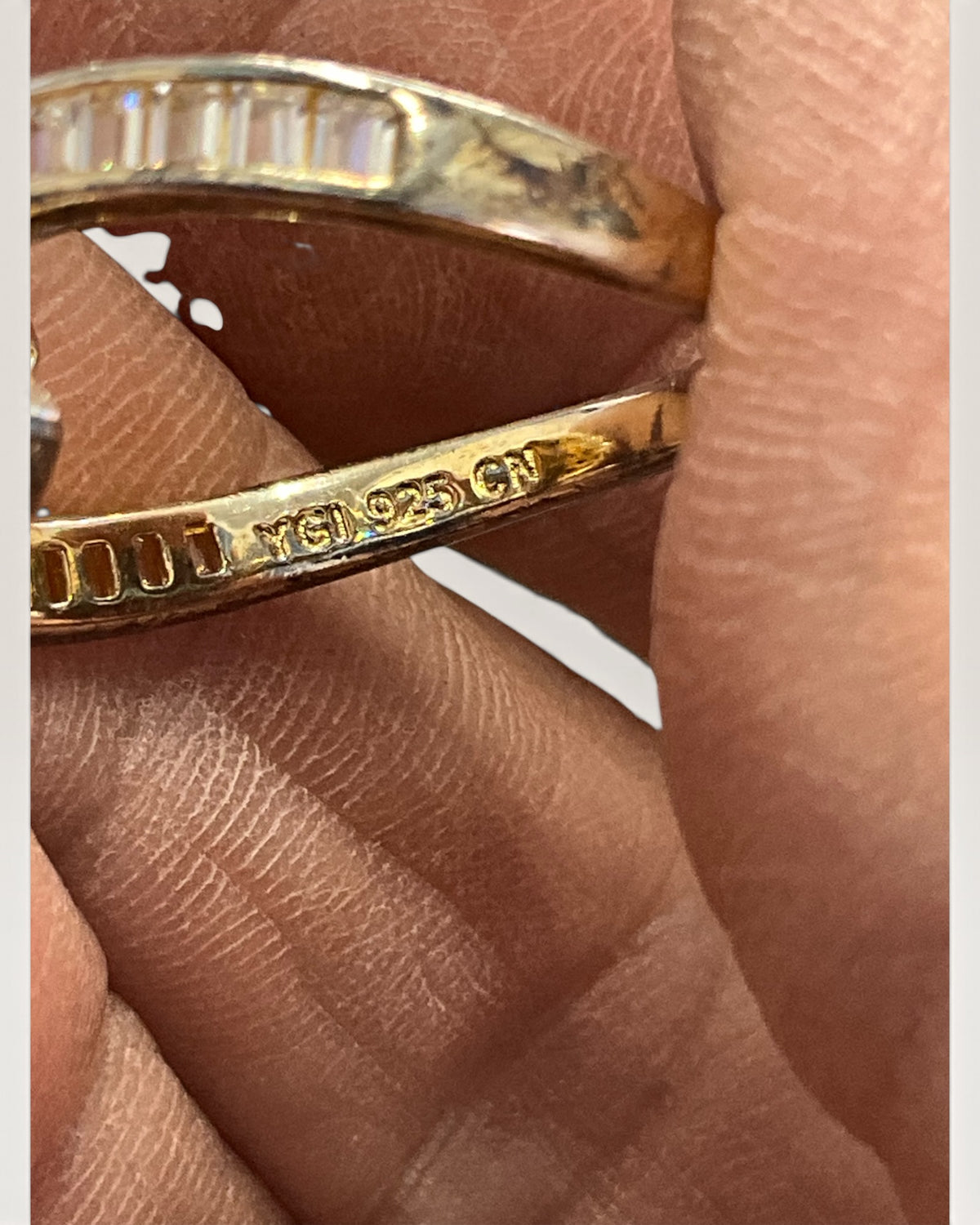 Gold Vermeil Over Sterling Silver Bypass Ring - Pre-Loved