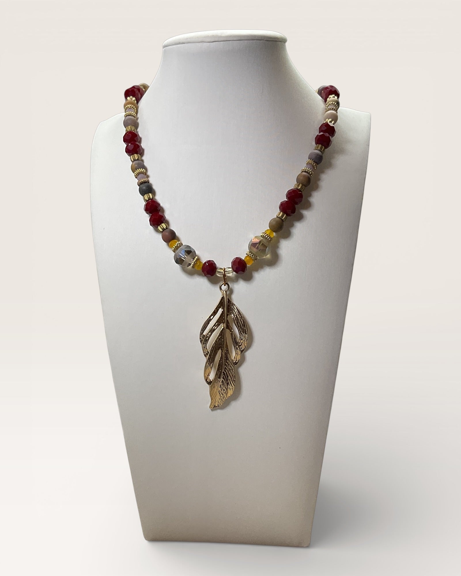 Garnet and Crystal Necklace