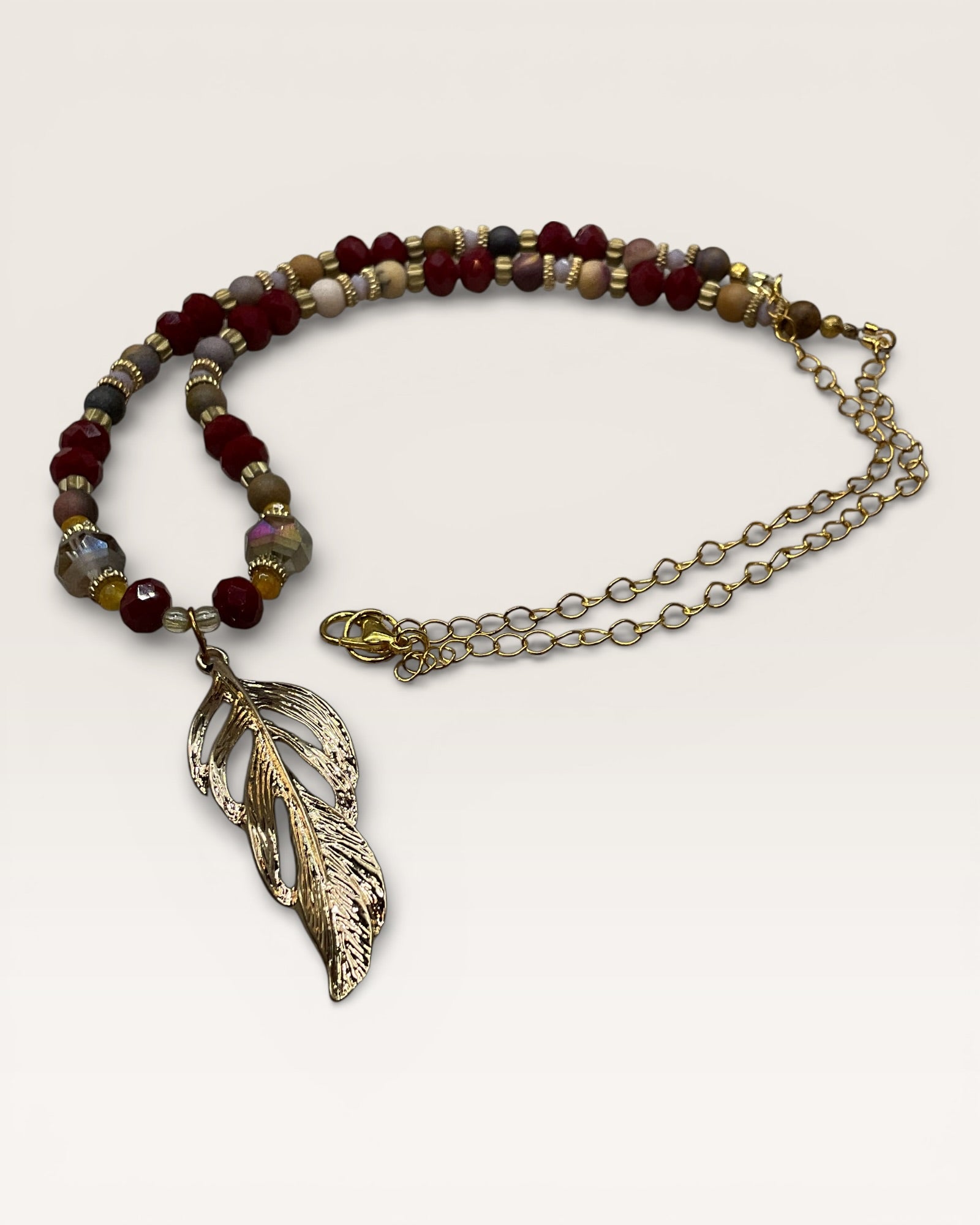 Garnet and Crystal Necklace