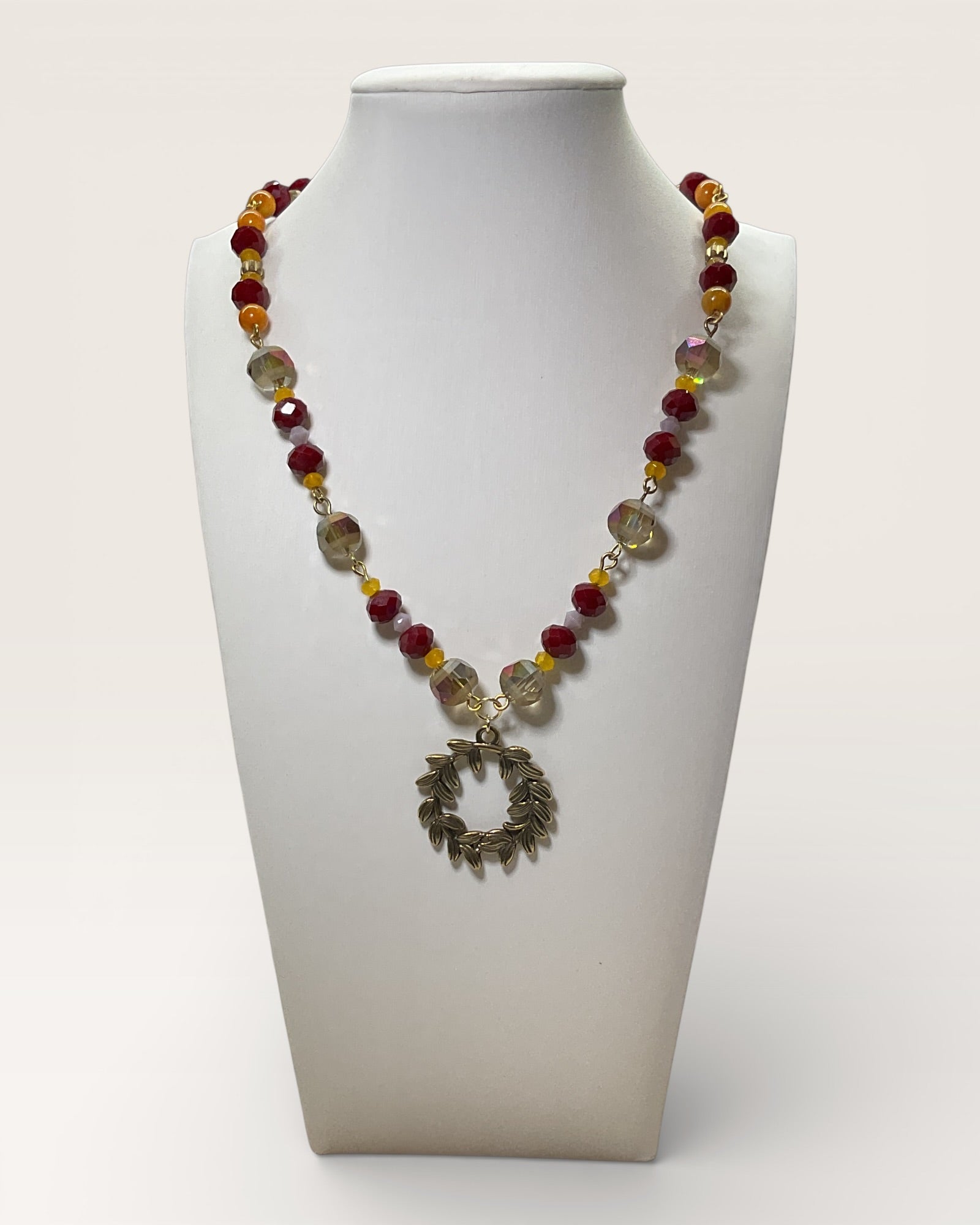 2-Piece Mookite & Garnet Jewelry Set