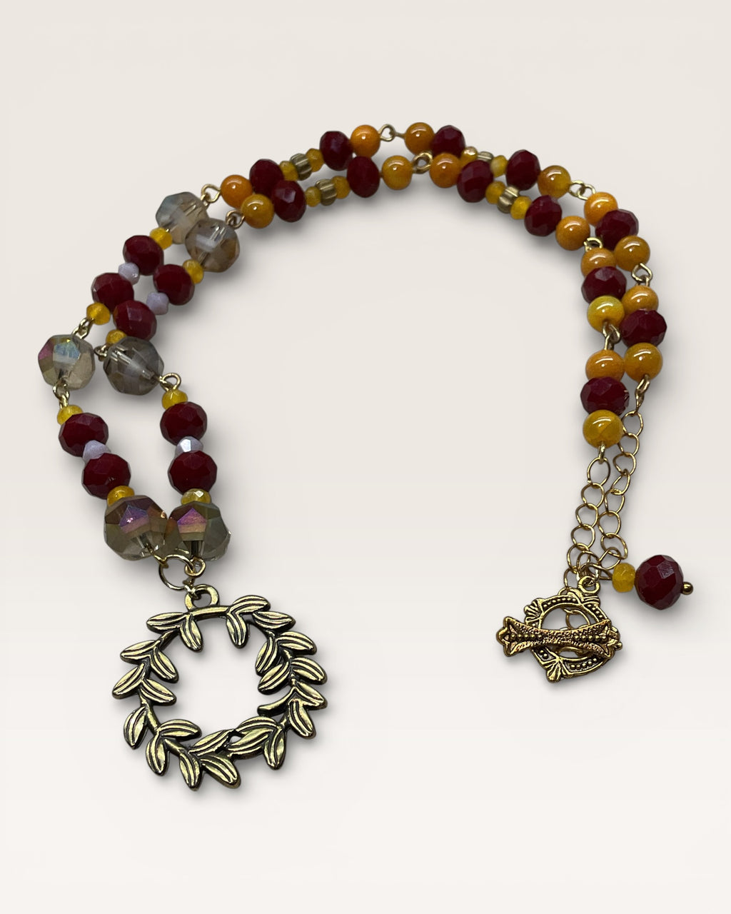 2-Piece Mookite & Garnet Jewelry Set