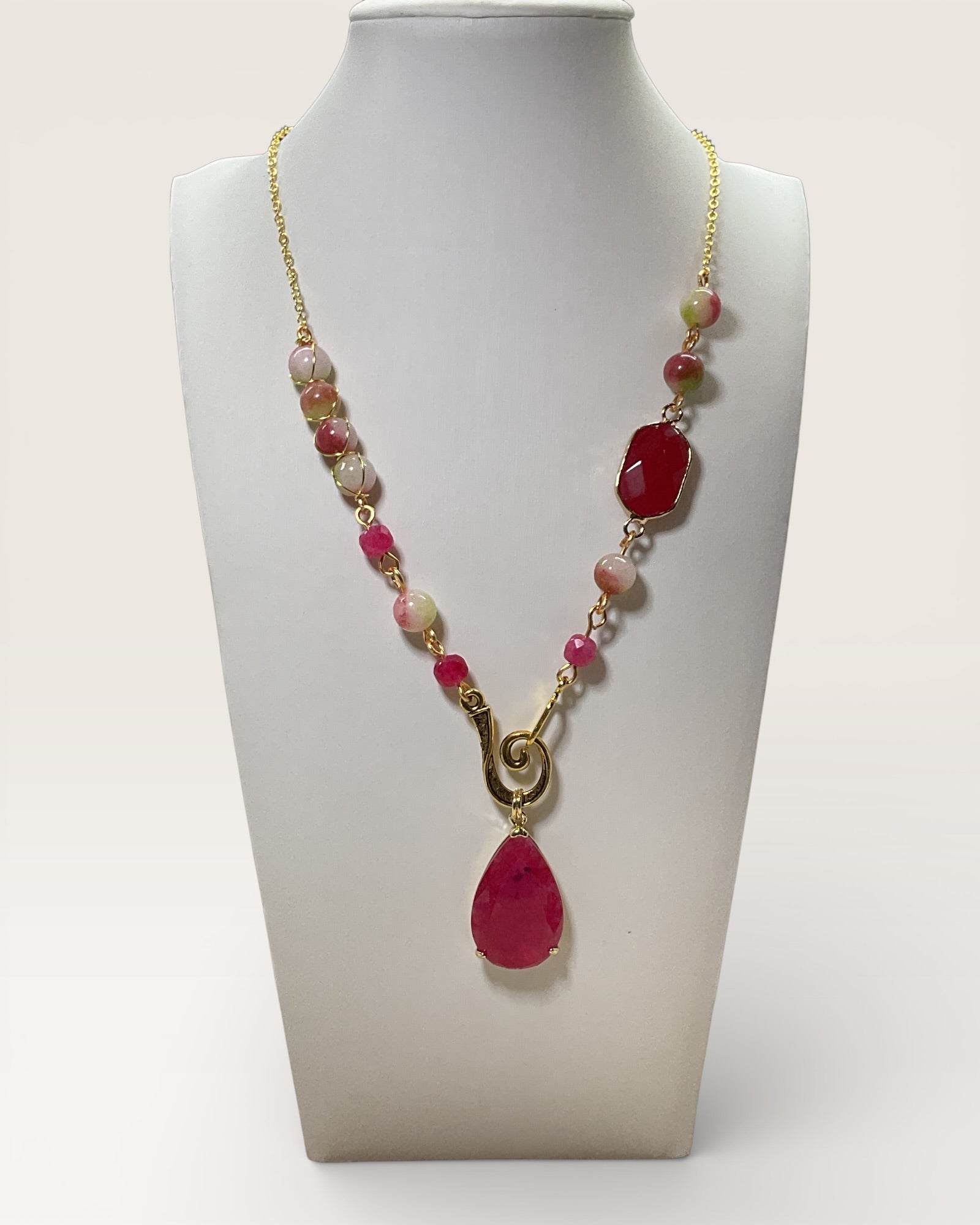 2-Piece Watermelon Tourmaline Jewelry Set