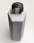 Silvertone Multi Layered Pave Crossover Band Ring - Estate Sale (Great Condition)