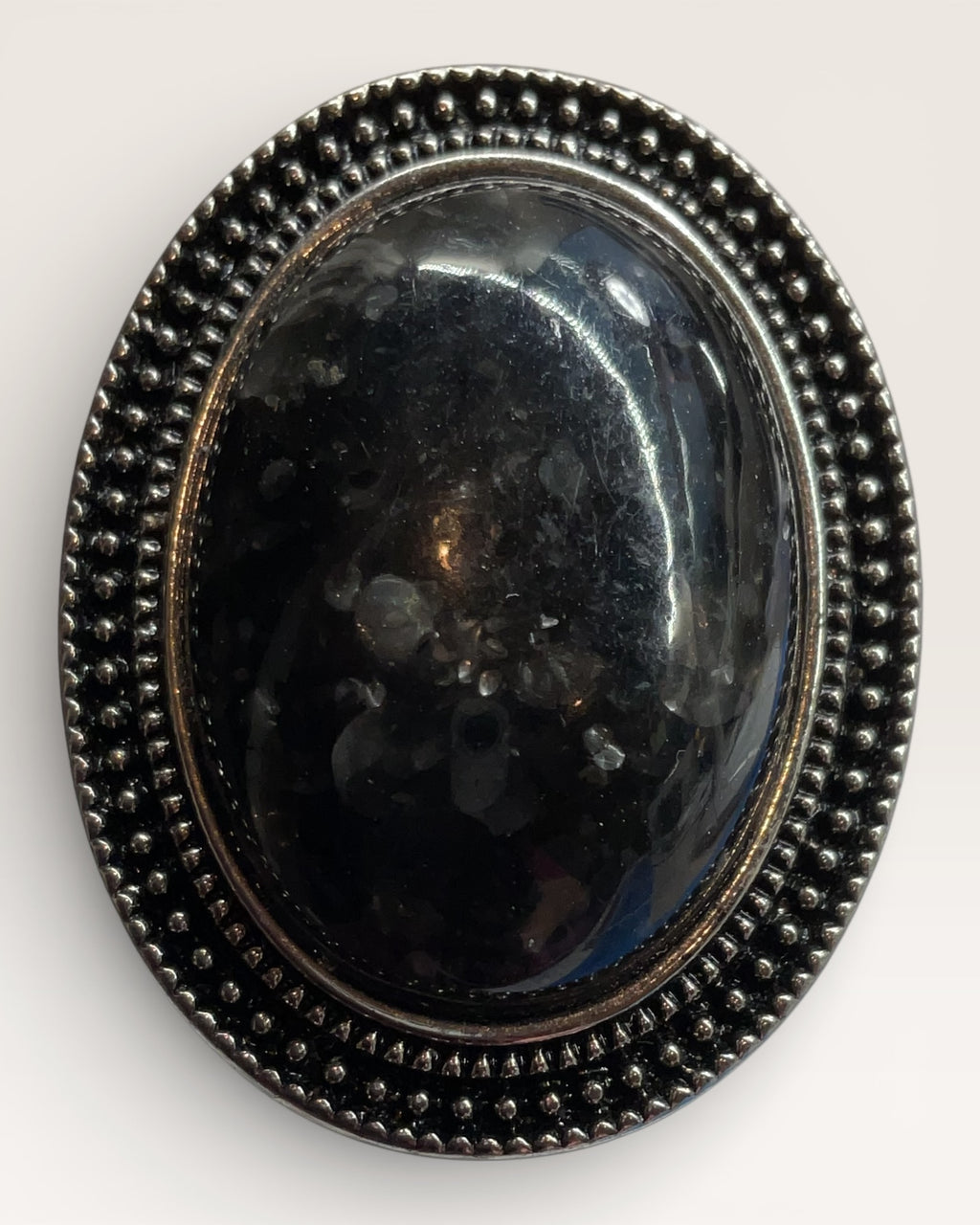 Black Agate Ring - Estate Sale (Great Condition)