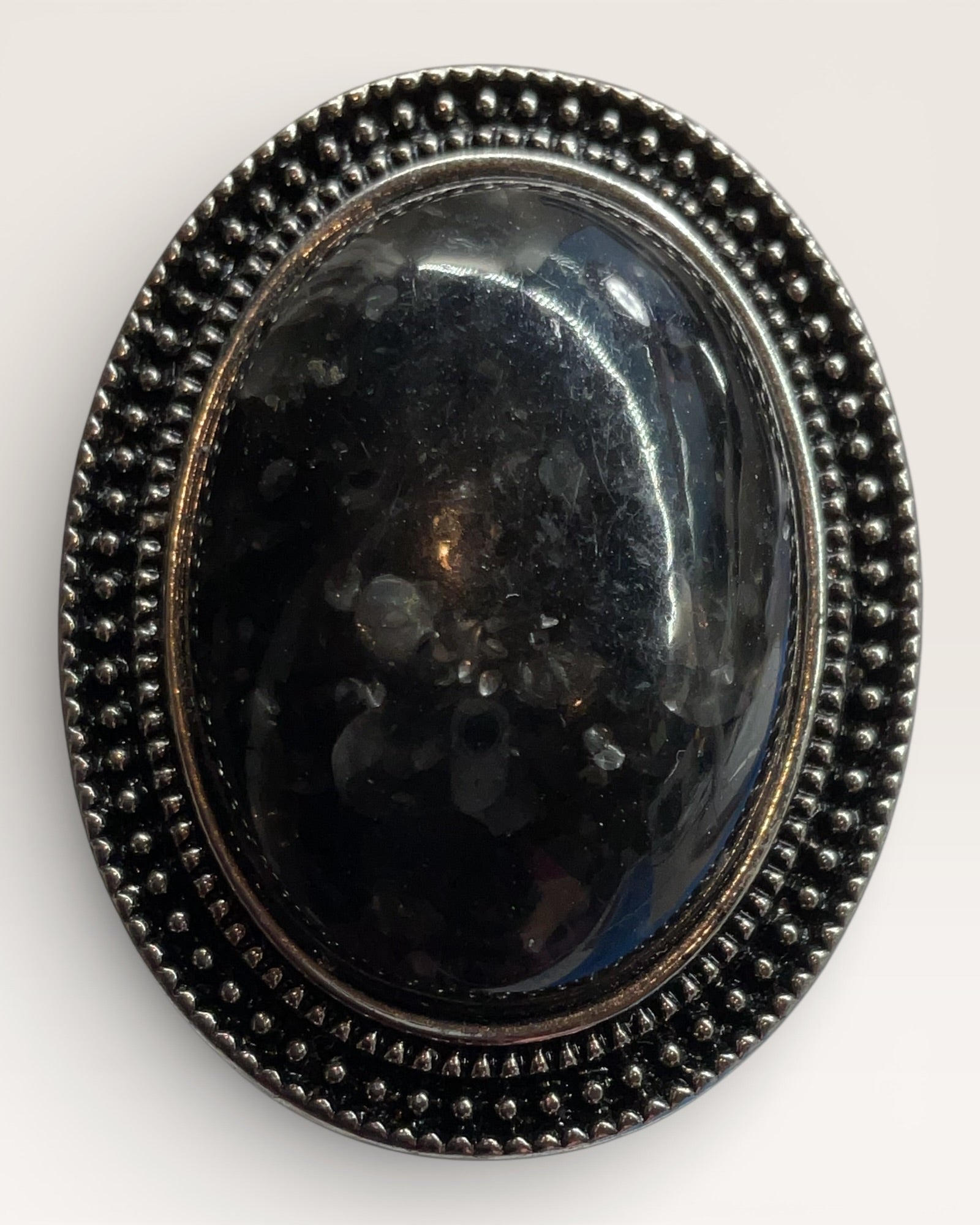 Black Agate Ring - Estate Sale (Great Condition)