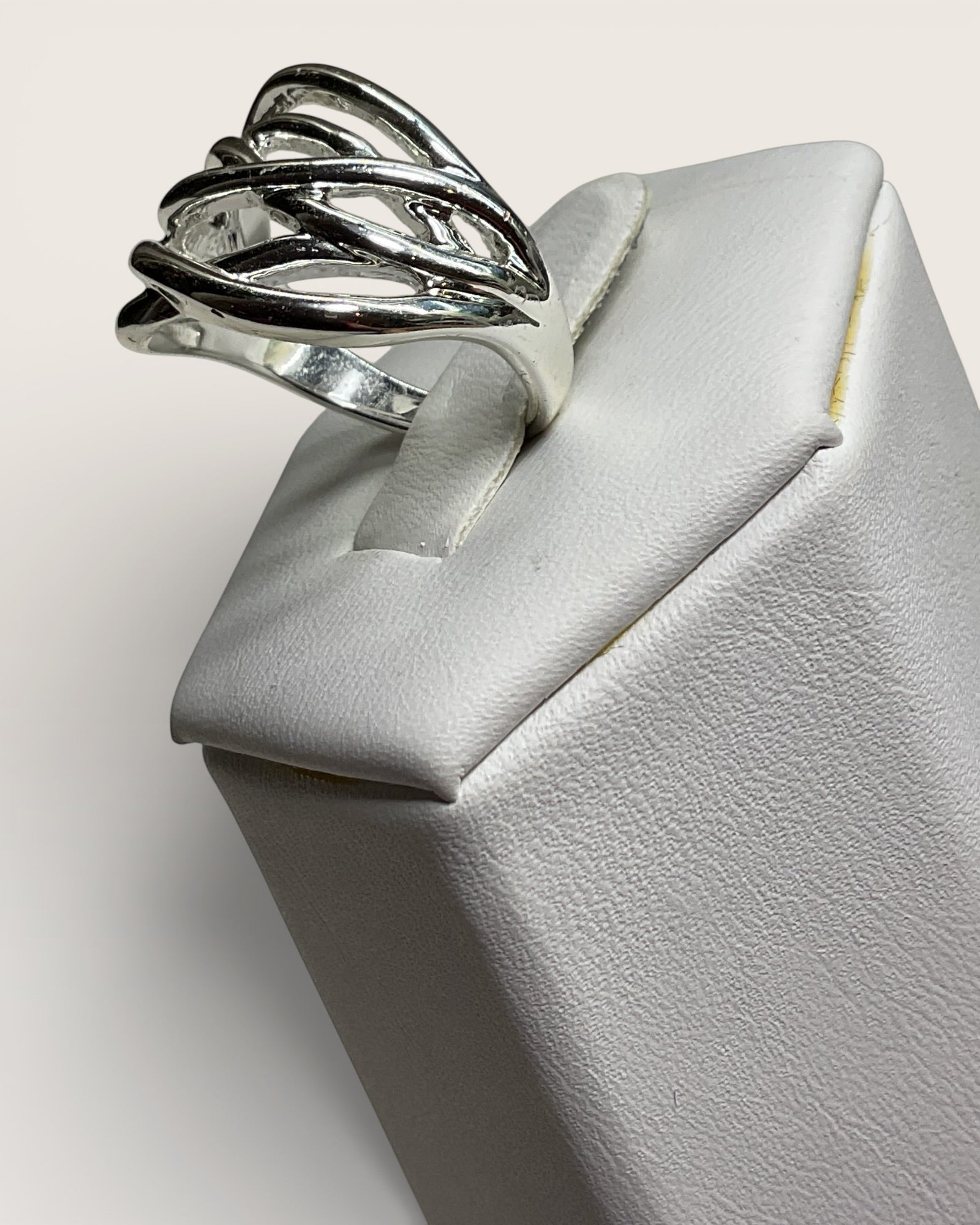 Abstract Designed Stainless Steel Ring - Estate Sale (Great Condition)