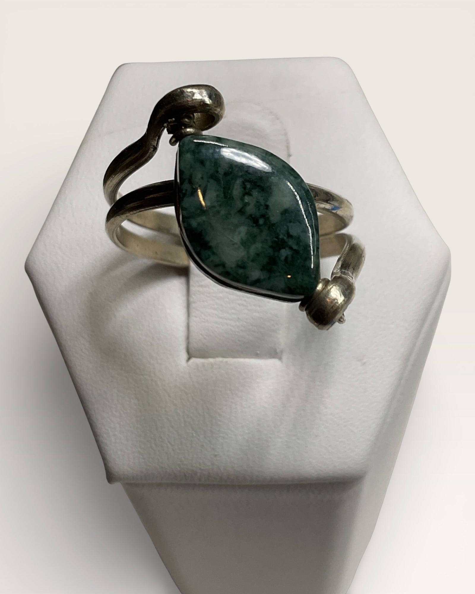 Tree Agate Sterling Silver Ring - Estate Sale (Great Condition)