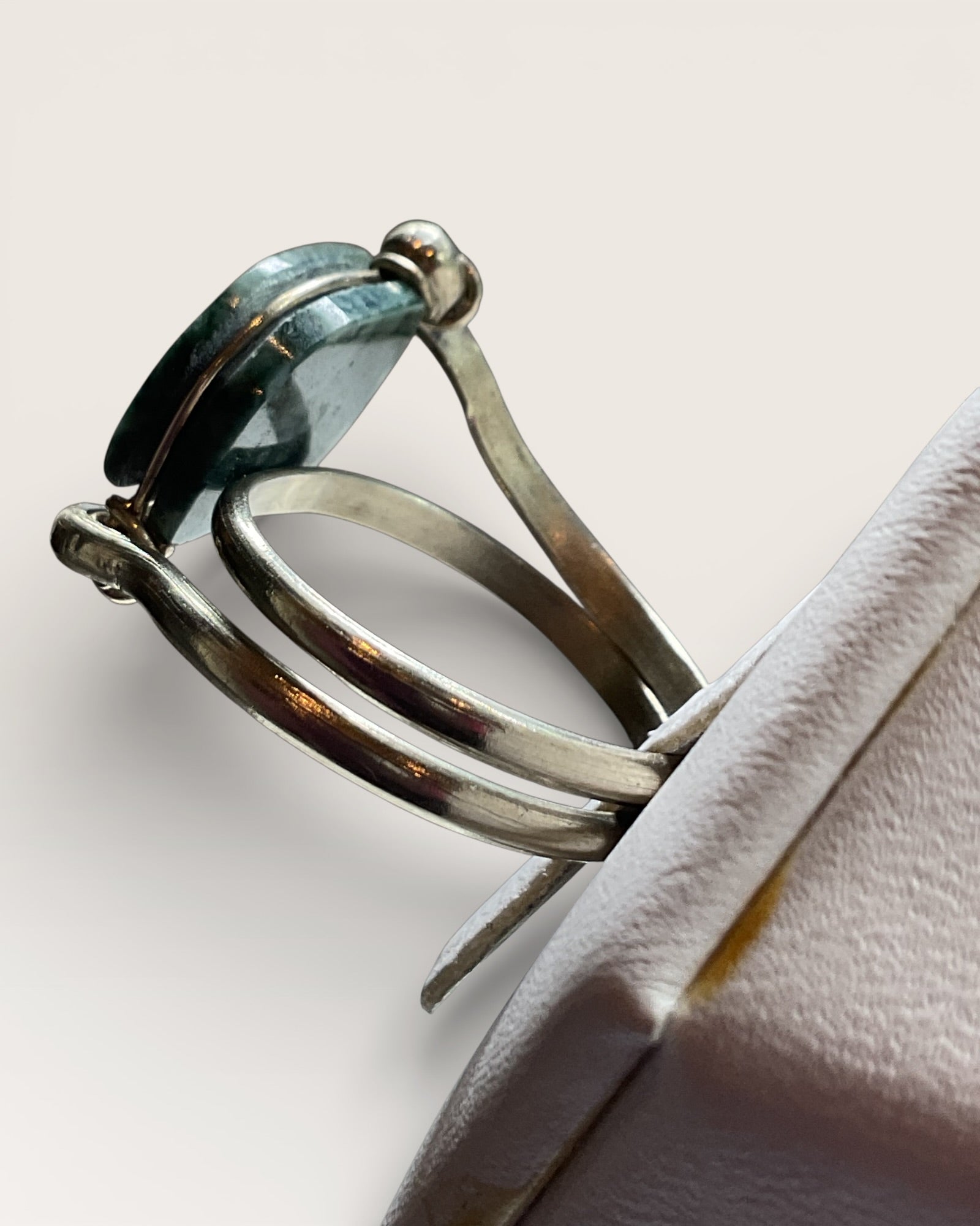 Tree Agate Sterling Silver Ring - Estate Sale (Great Condition)