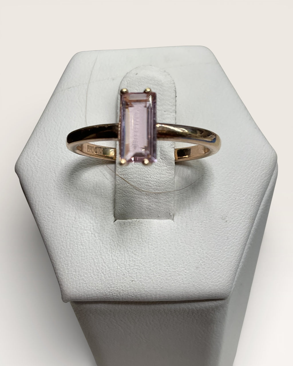 Rose Gold over Sterling Tourmaline Ring - Estate Sale (Great Condition)