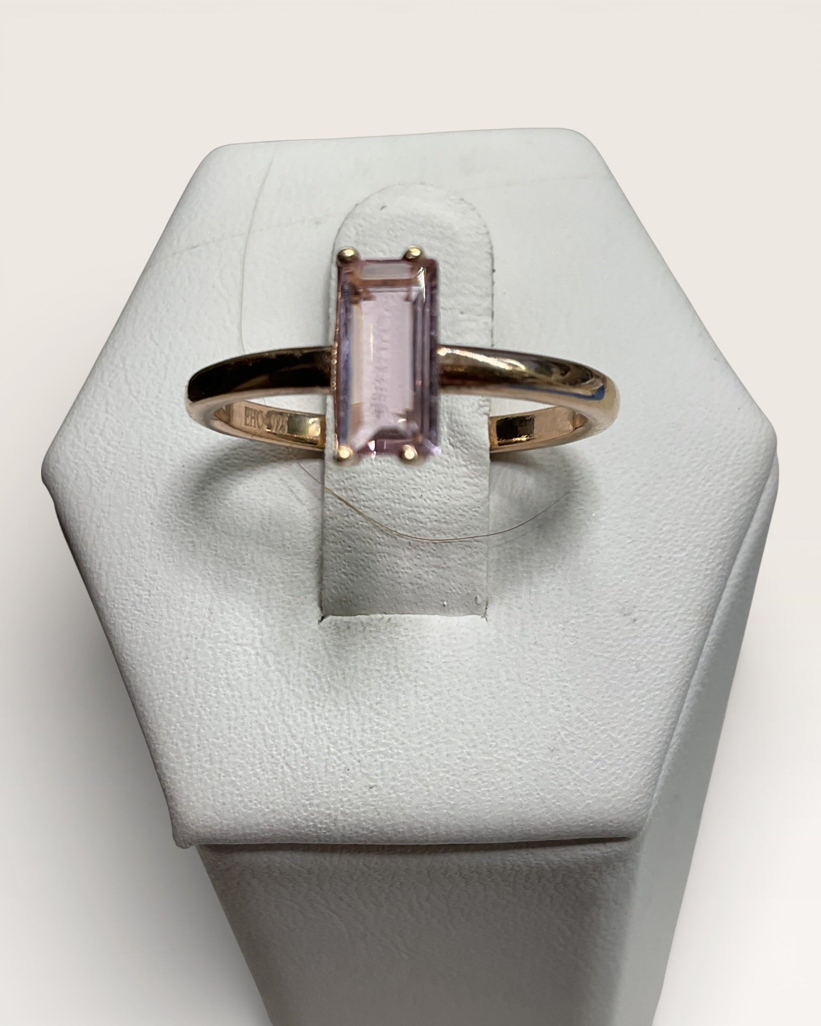 Rose Gold over Sterling Tourmaline Ring - Estate Sale (Great Condition)