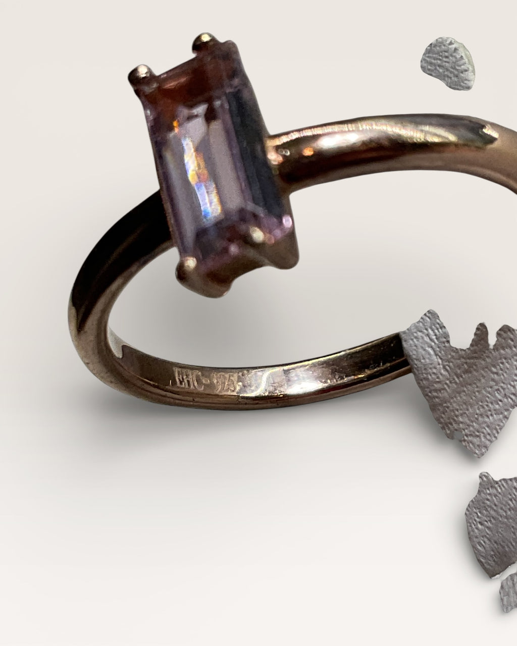 Rose Gold over Sterling Tourmaline Ring - Estate Sale (Great Condition)