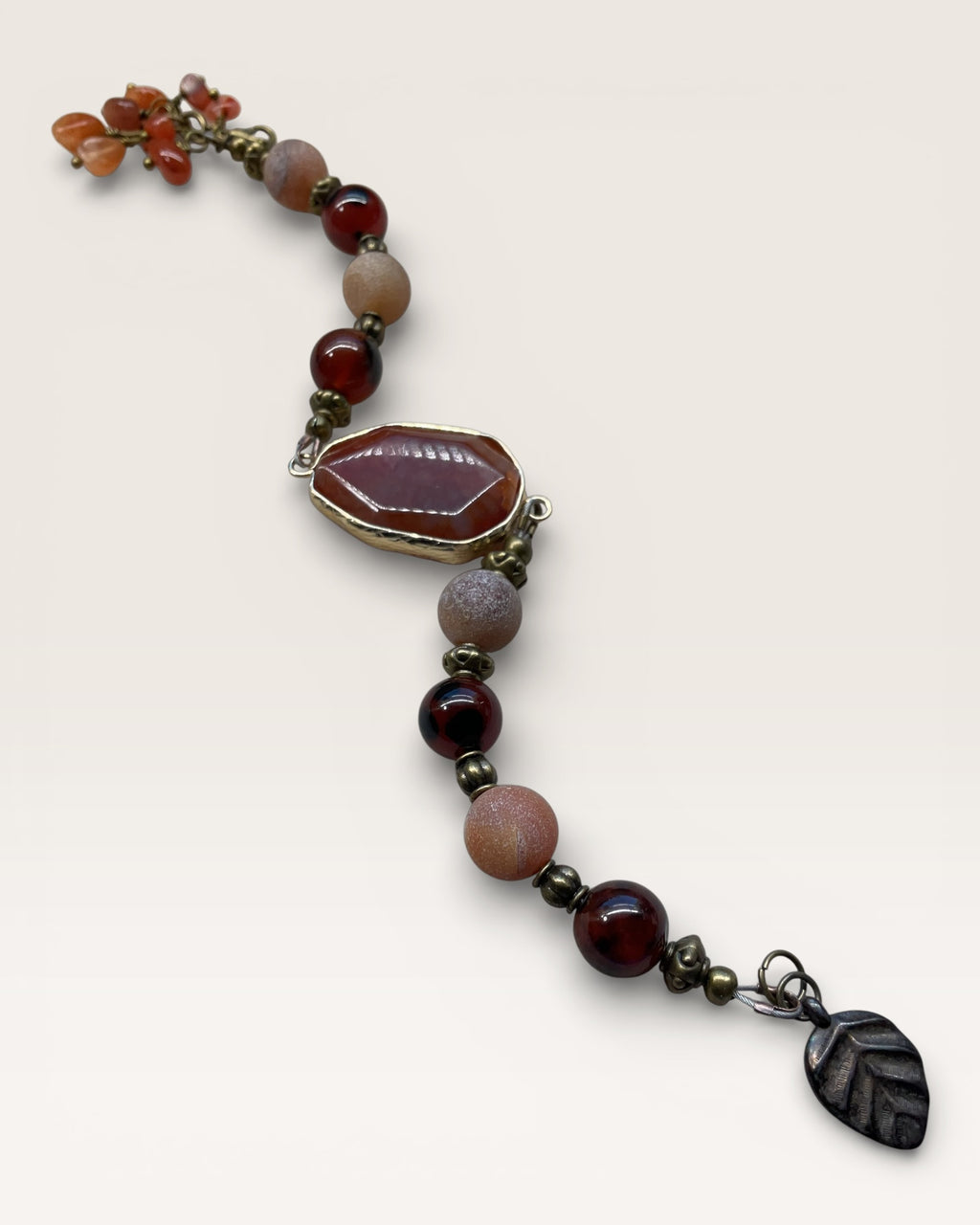 Carnelian and Agate Designer Bracelet