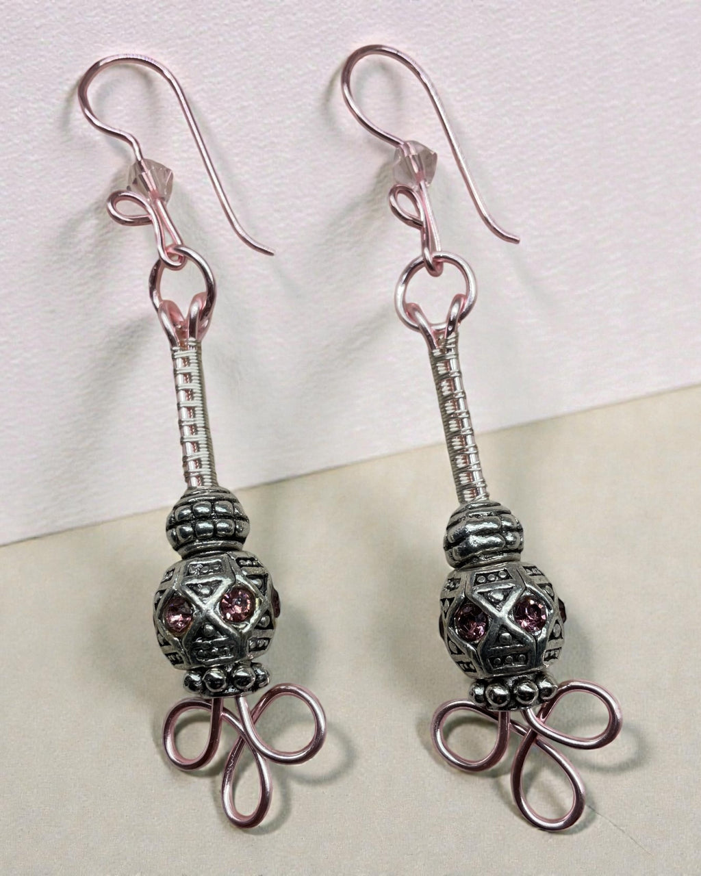 Pink Crystal Designer Earrings