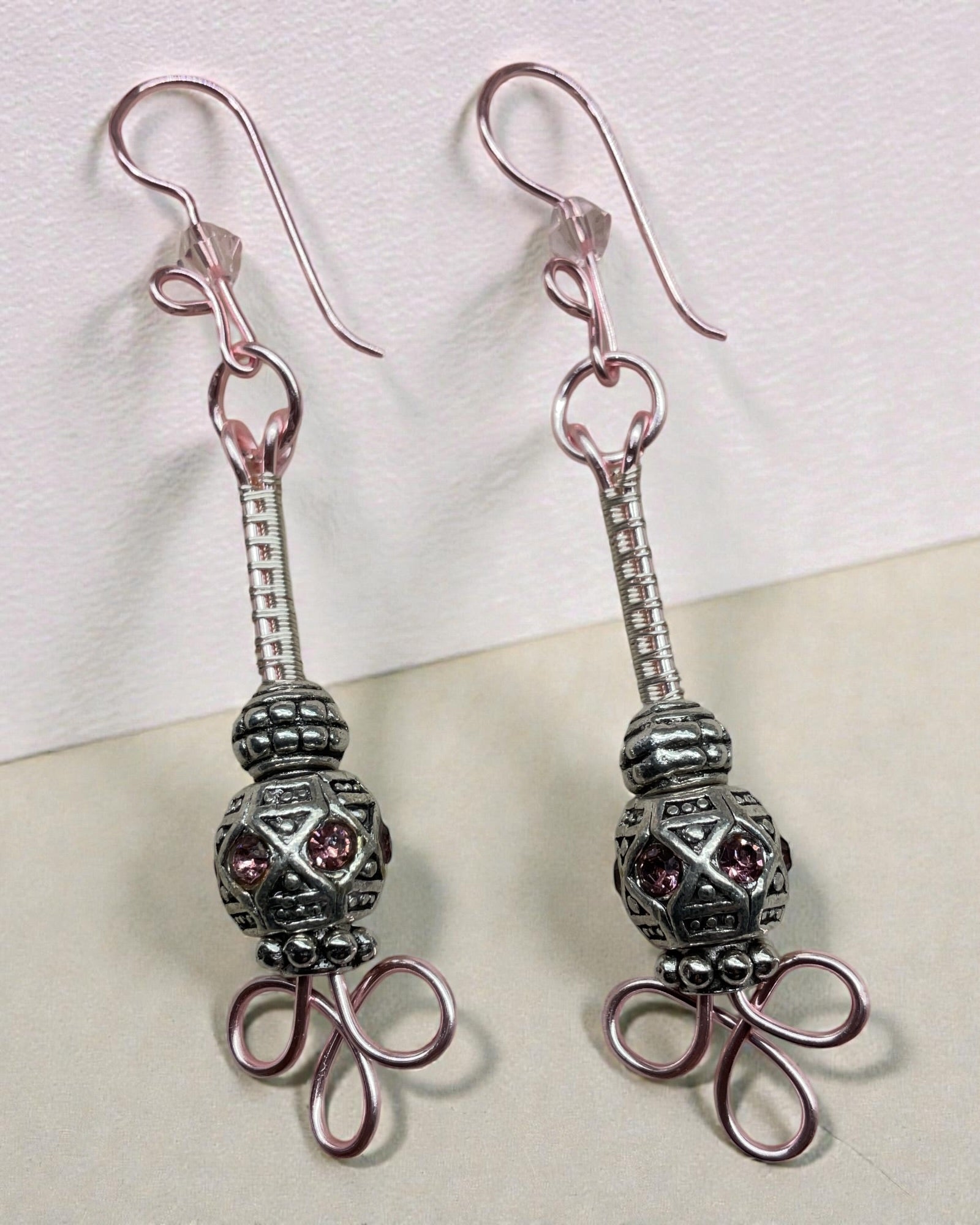 Pink Crystal Designer Earrings