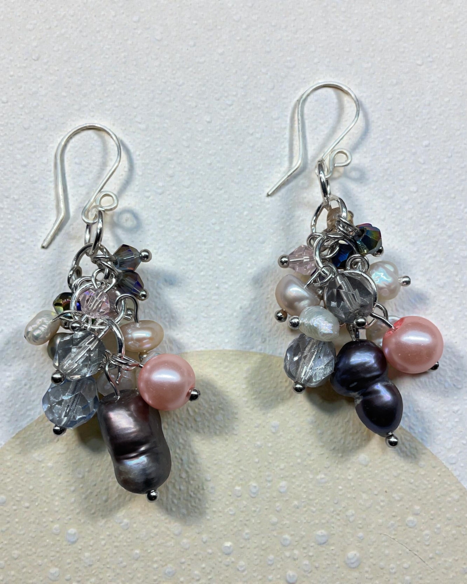 Faux and Freshwater Pearl Designer Earrings