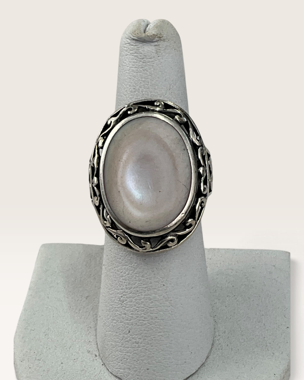 Sterling Silver Mother of Pearl Ring